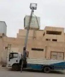 صورة اعلان : تأجير دينات ونش وكرينات ورافعات شوكية