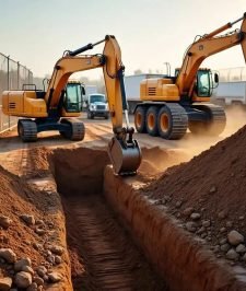 صورة اعلان : بكلين للاجار معدات ثقيله بنيان حجر ربراب قص اراضي