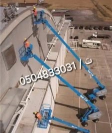 صورة اعلان : تأجير رافعات. بوكلين صغير. سيزر لفت ومان لفت. كرينات.