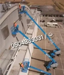 صورة اعلان : تأجير رافعات. بوكلين صغير. سيزر لفت ومان لفت. كرينات.