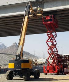صورة اعلان : #سيزر لفت تاجير #رافعة مقصية ايجار#مان لفت تاجير سقالة عمال