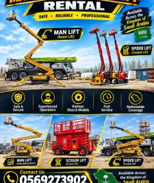 صورة اعلان : Scissorlift for rent, Manlift for rent, Spiderlift for rent, Scissor lift for rent