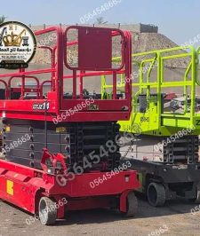 صورة اعلان : سيزر لفت للإيجار في الرياض — ارخص اسعار سيزر لفت — سقالات كهربائية 10متر / 18م / 14م — المزاحمية وضرما